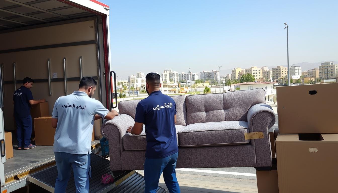 فريق محترف من الشركة العربية ينقل أثاث في جدة