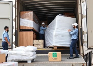 فريق محترف يقوم بتغليف وتحميل الأثاث من الجبيل إلى الليث