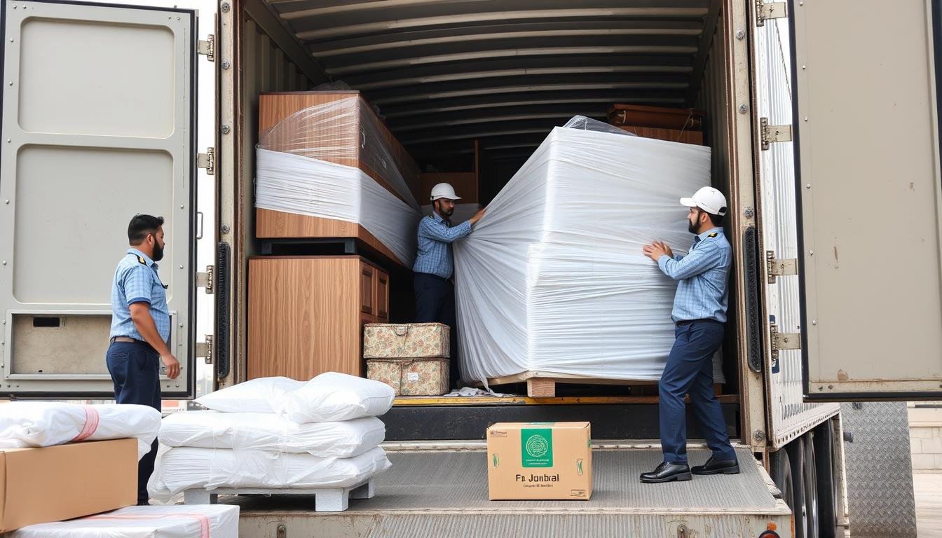فريق محترف يقوم بتغليف وتحميل الأثاث من الجبيل إلى الليث
