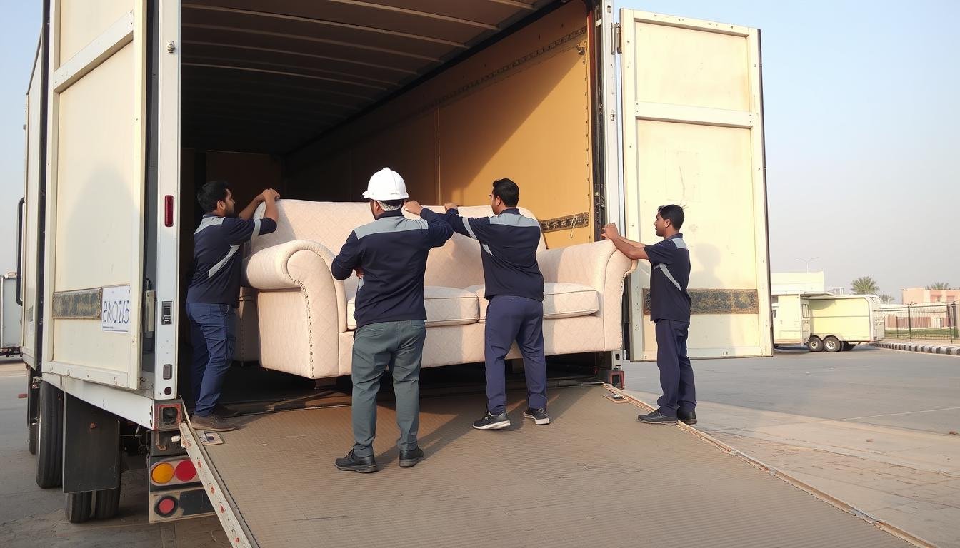 فريق محترف يقوم بنقل عفش من الجبيل إلى الجبيل القديمة