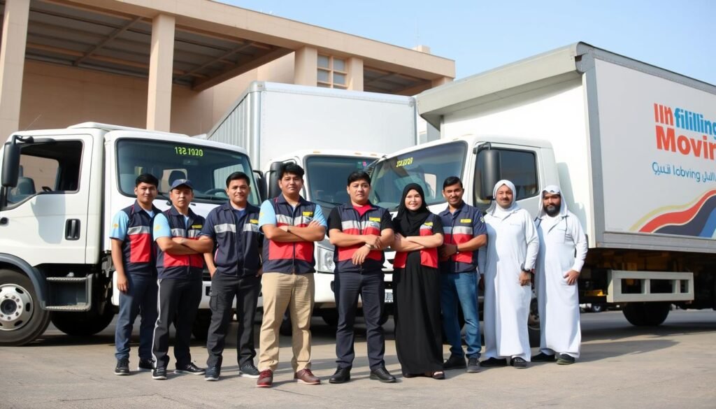 فريق من العمالة الفلبينية المدربة لنقل الأثاث في جدة