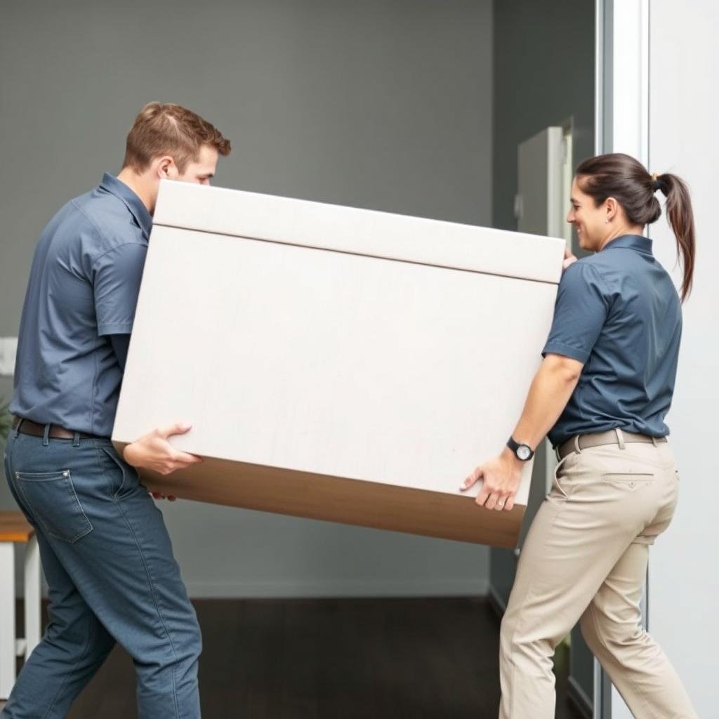 فريق نقل عفش محترف يعمل على نقل أثاث من مكة إلى الطائف