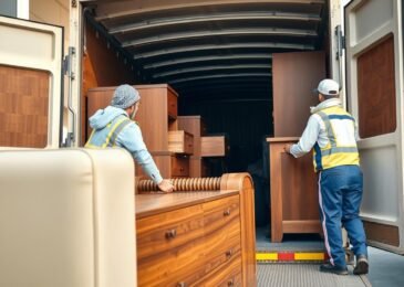 فريق نقل عفش من مكة إلى حي السلامة جدة يقوم بتحميل الأثاث بطريقة احترافية