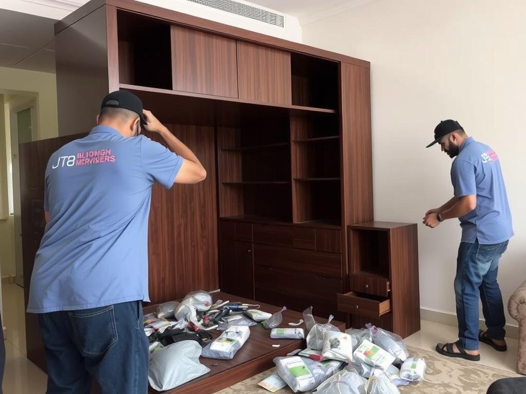 فك الأثاث باحترافية قبل نقل العفش من مكة إلى الدمام