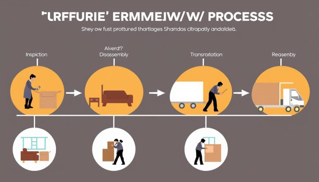 مراحل عملية نقل العفش مع فك وتركيب بجدة