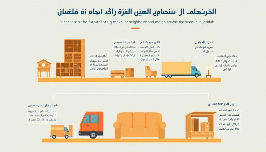 مراحل نقل الأثاث من حي لحي داخل جدة مع الشركة العربية