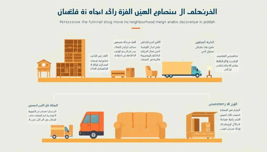 مراحل نقل الأثاث من حي لحي داخل جدة مع الشركة العربية