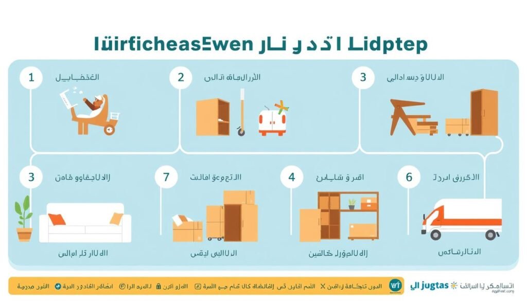 مراحل نقل العفش داخل جدة مع الشركة العربية