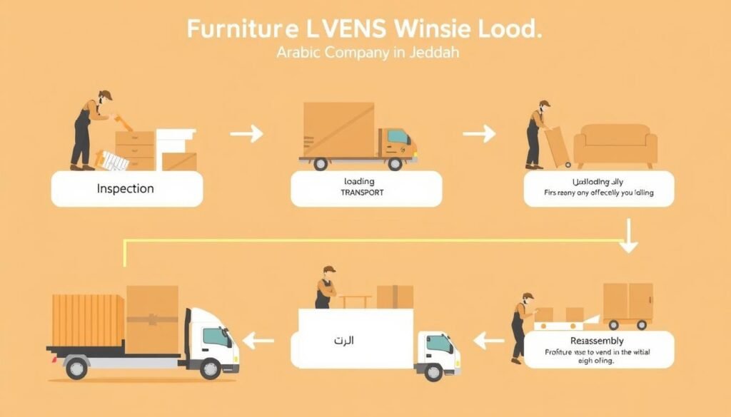مراحل نقل العفش مع الشركة العربية في جدة