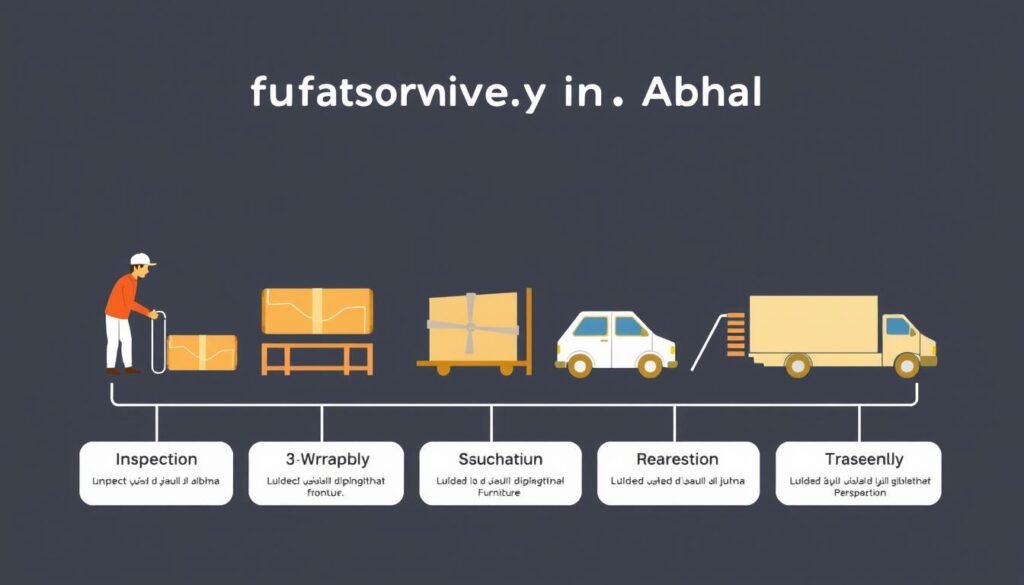 مراحل نقل العفش من الجبيل إلى أبها بطريقة احترافية