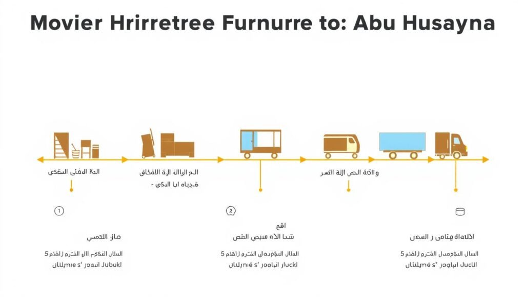 مراحل نقل العفش من الجبيل إلى أبو حصينا