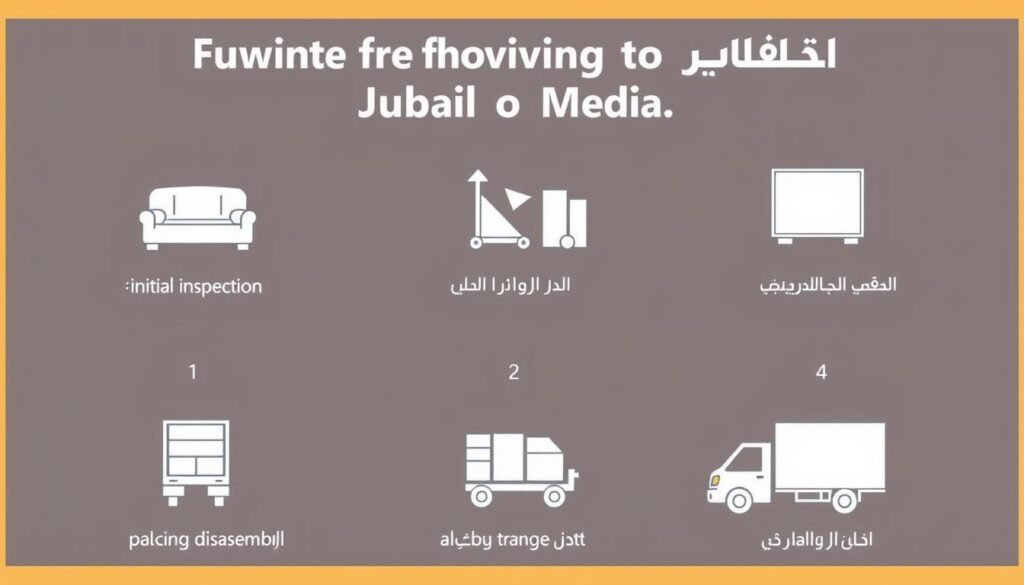 مراحل نقل العفش من الجبيل إلى المدينة المنورة