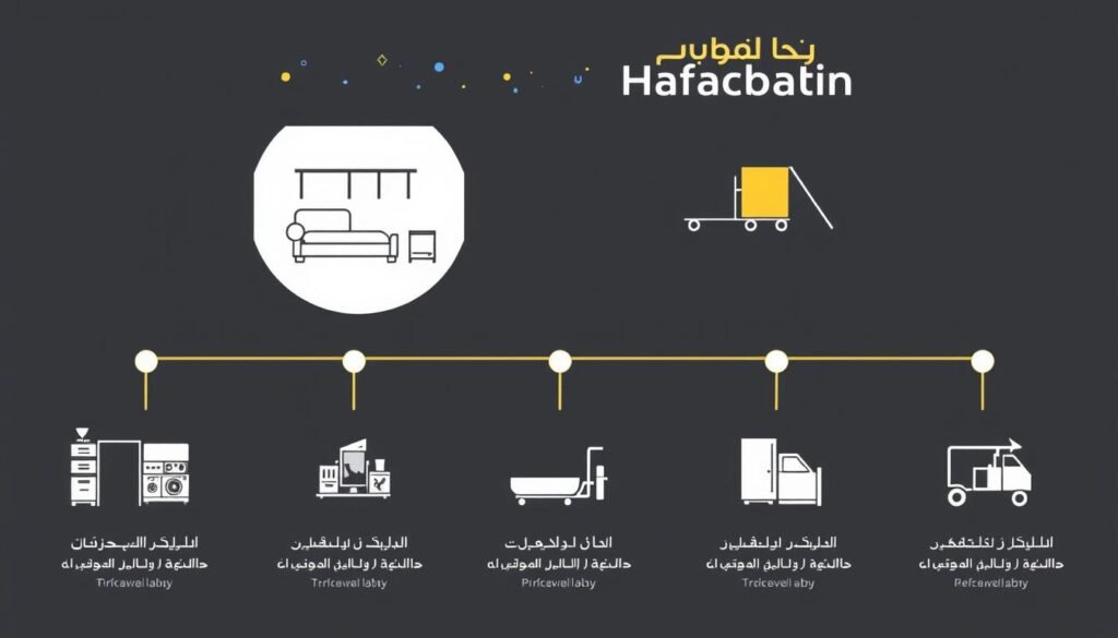 مراحل نقل العفش من الجبيل إلى حفر الباطن