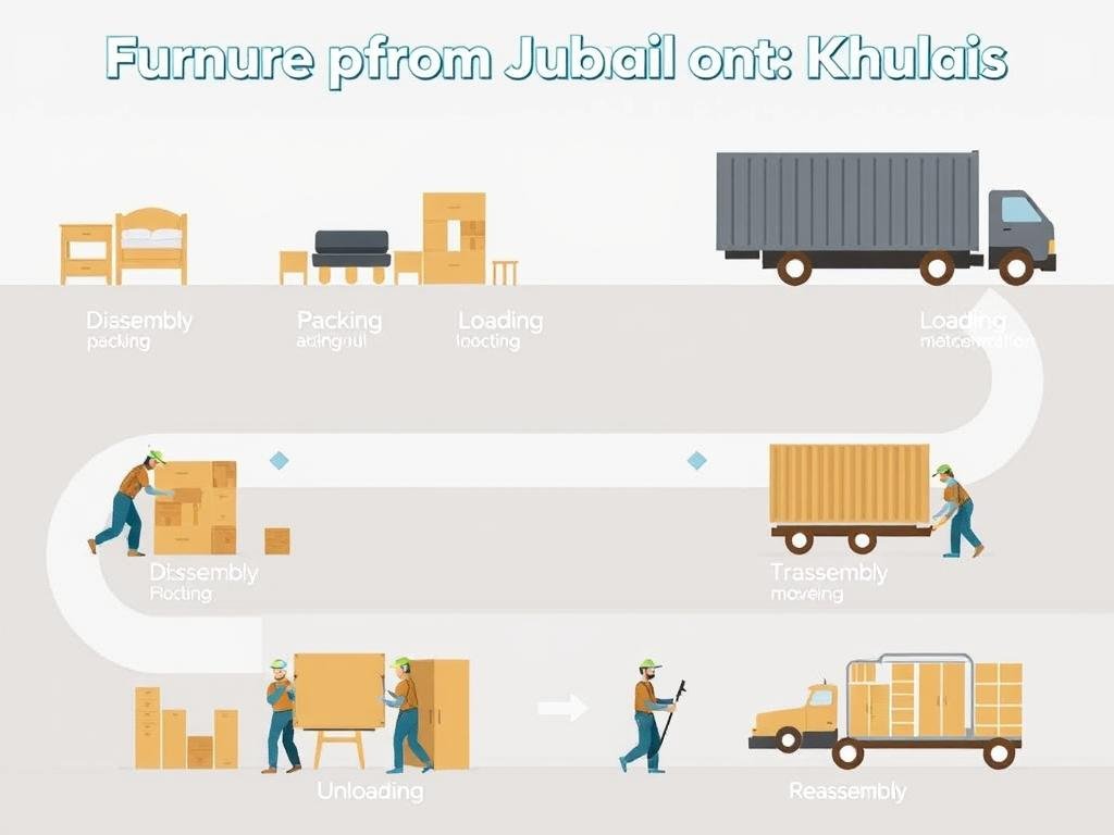 مراحل نقل العفش من الجبيل إلى خليص بطريقة احترافية