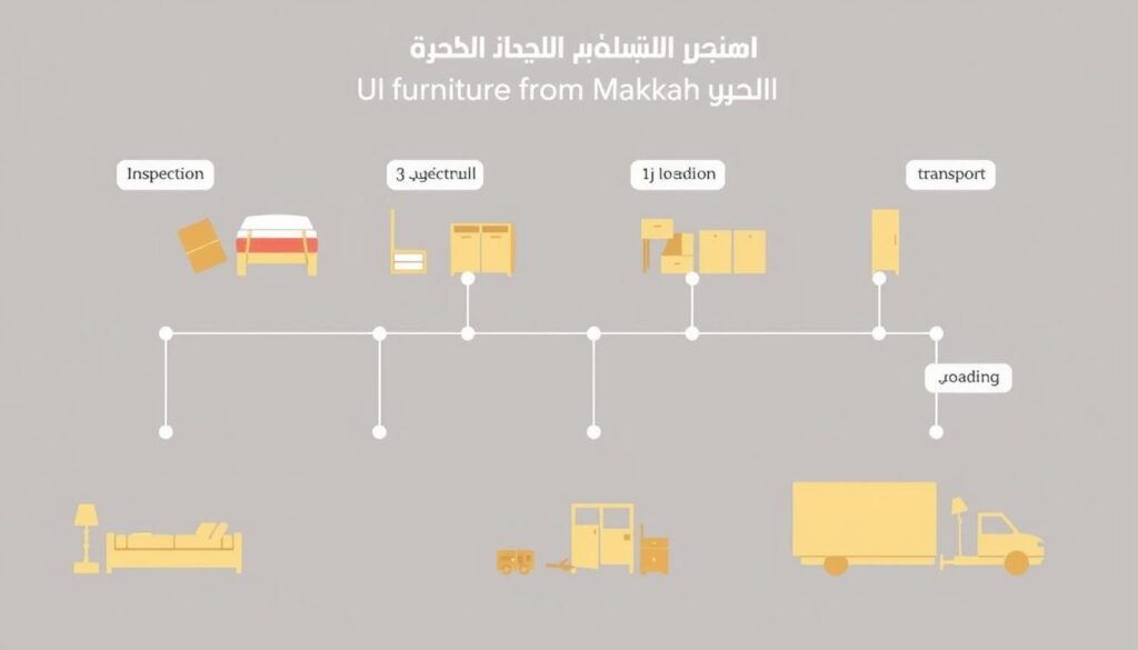 مراحل نقل العفش من مكة إلى الطائف بشكل منظم واحترافي