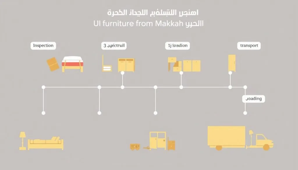 مراحل نقل العفش من مكة إلى الطائف بشكل منظم واحترافي