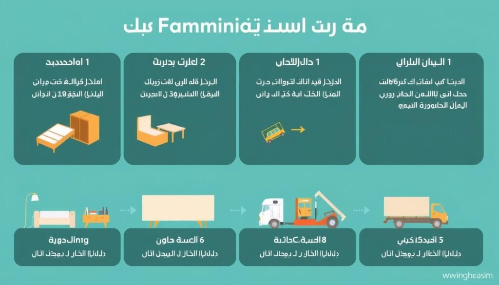 مراحل نقل العفش من مكة إلى القصيم بشكل منظم