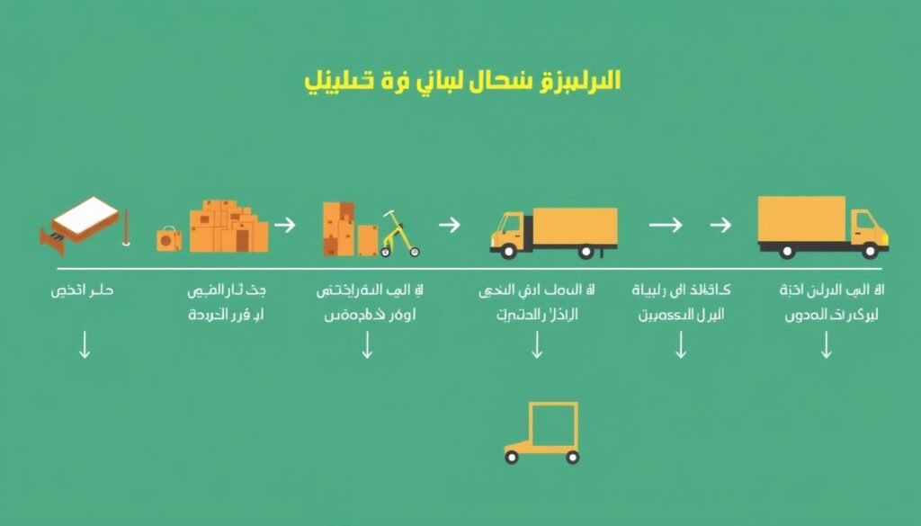 مراحل نقل العفش من مكة إلى بريدة بشكل منظم ومهني