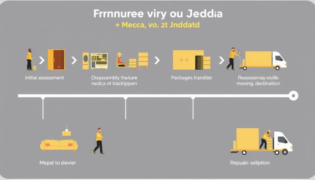 مراحل نقل العفش من مكة إلى جدة بشكل منظم