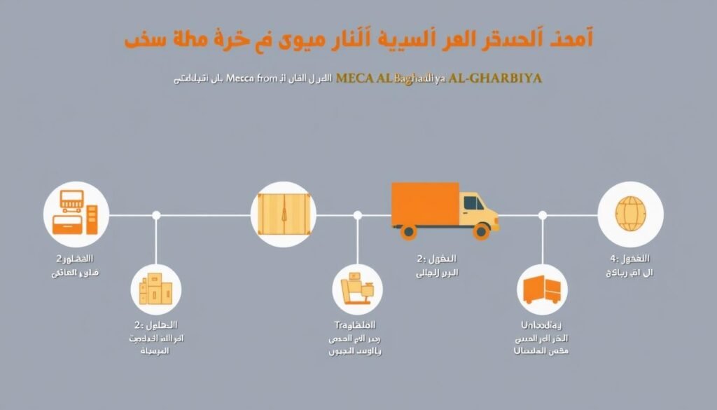 مراحل نقل العفش من مكة إلى حي البغدادية الغربية جدة
