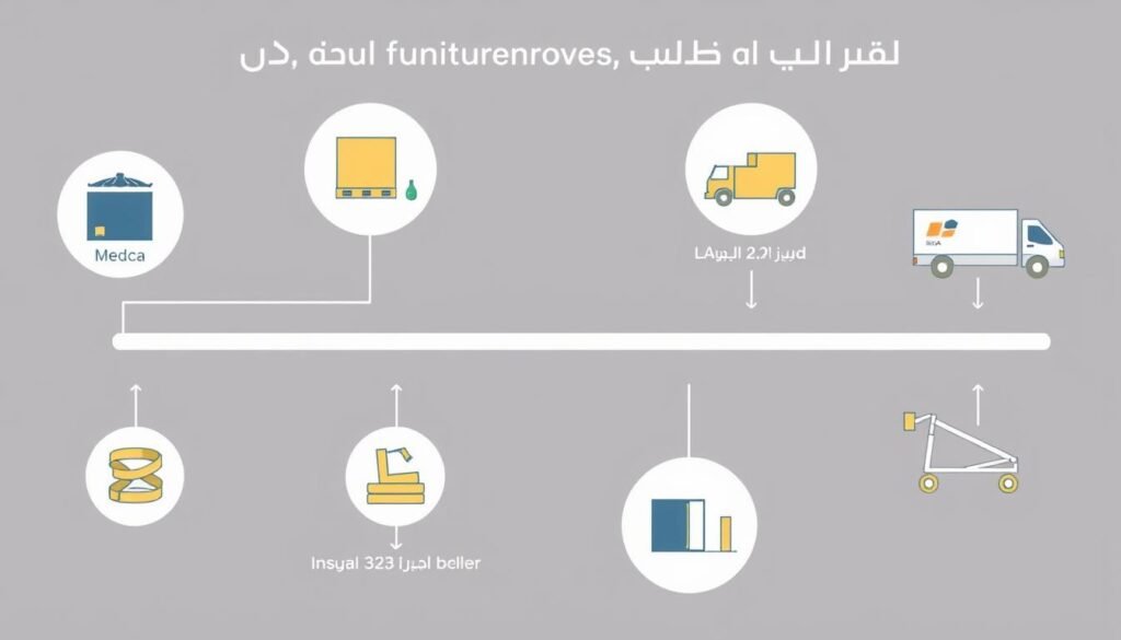 مراحل نقل العفش من مكة إلى حي الخالدية جدة