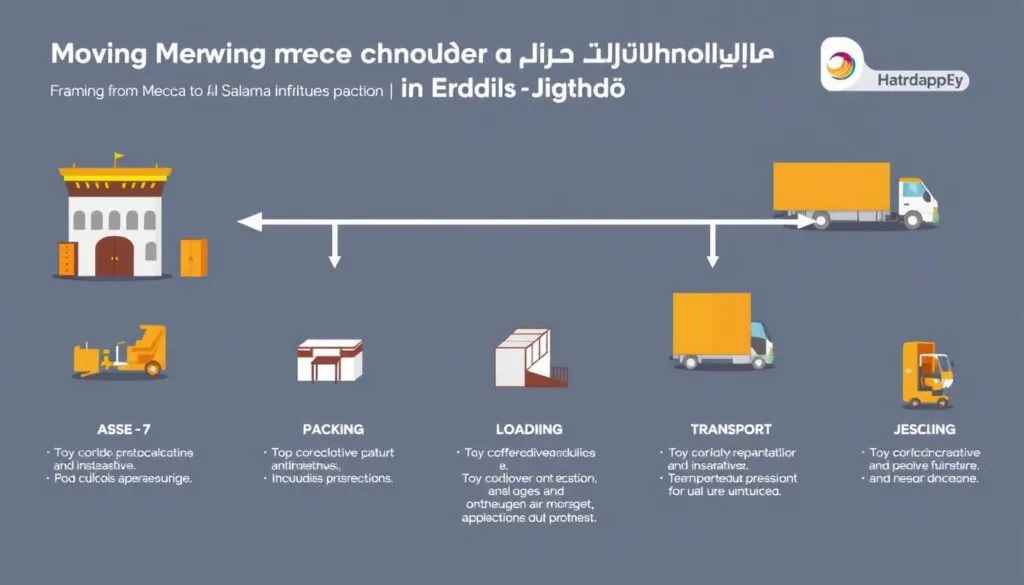 مراحل نقل العفش من مكة إلى حي السلامة جدة
