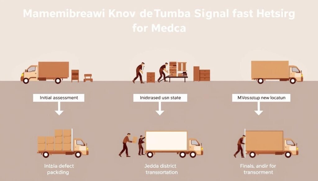 مراحل نقل العفش من مكة إلى حي الصفا جدة