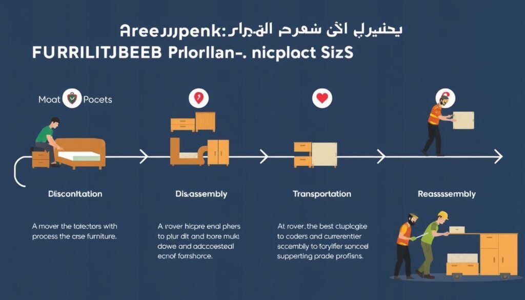 مراحل نقل عفش شامل للفك والتركيب في جدة
