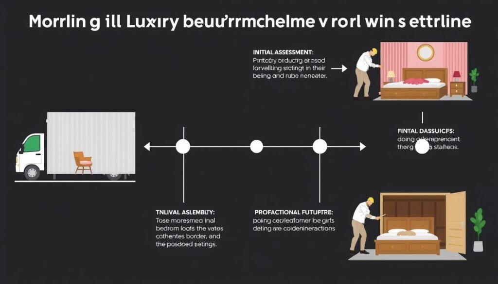 مراحل نقل غرف النوم الفاخرة مع الشركة العربية
