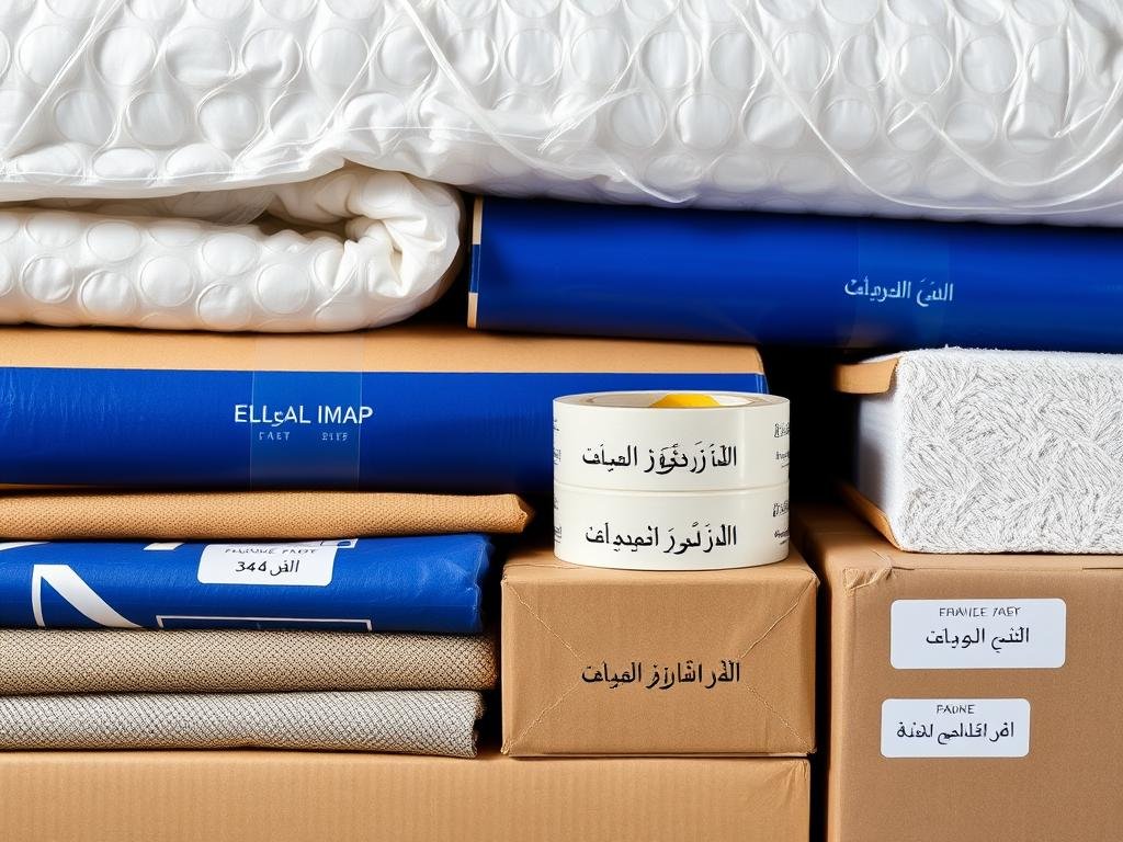 مواد التغليف المستخدمة في نقل العفش من الجبيل إلى الدمام الشمالية