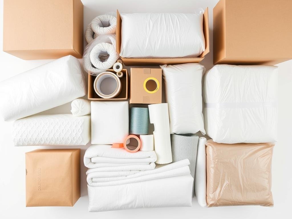 مواد التغليف المستخدمة في نقل العفش من الجبيل إلى حفر الباطن