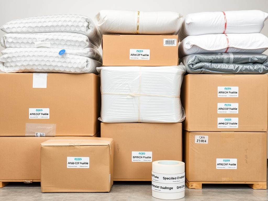 مواد تغليف عالية الجودة تستخدمها الشركة العربية لنقل العفش في جدة