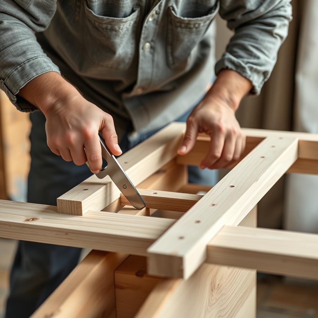 نجار محترف يقوم بفك قطع الأثاث بعناية استعدادًا لنقل عفش من مكة إلى الليث