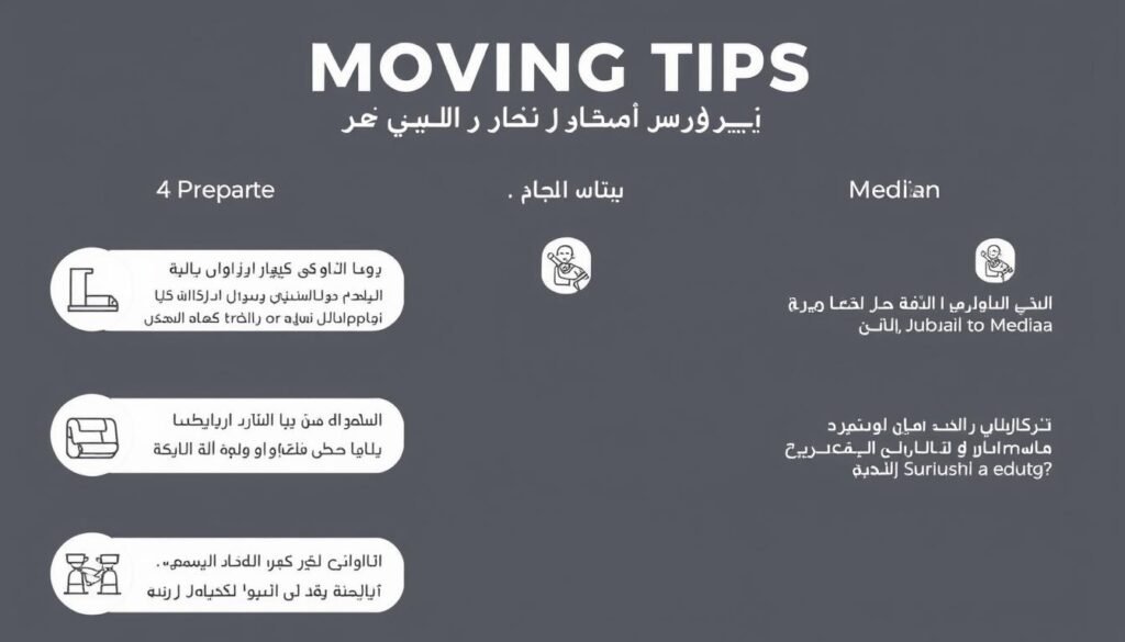 نصائح لنقل العفش من الجبيل إلى المدينة المنورة