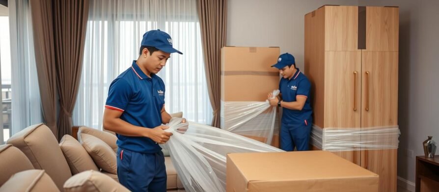 نقل أثاث بجدة للعمالة الفلبينية المدربة تقوم بتغليف أثاث منزلي بعناية