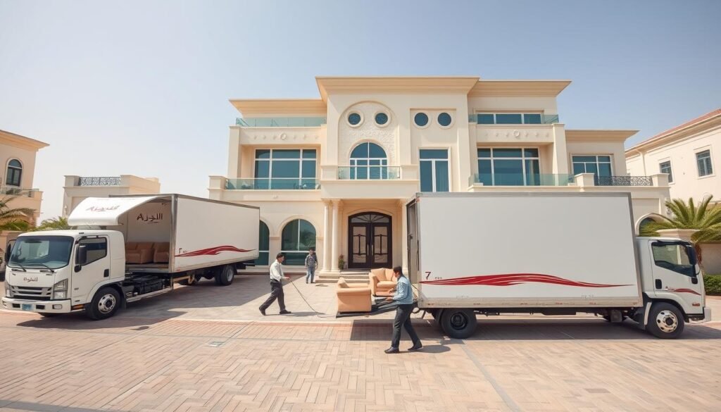 نقل أثاث فيلا كبيرة في جدة مع الشركة العربية