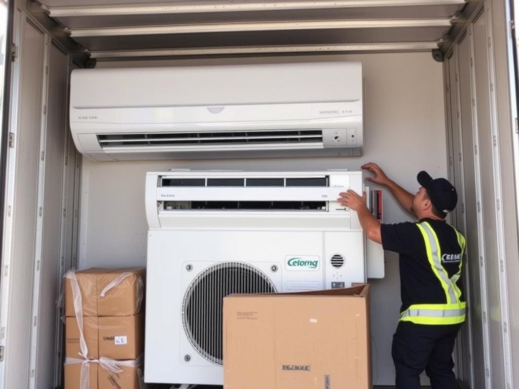 نقل المكيفات من الجبيل إلى الهفوف