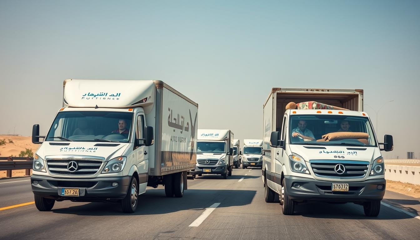 نقل عفش من الجبيل إلى رفحاء بسيارات مجهزة