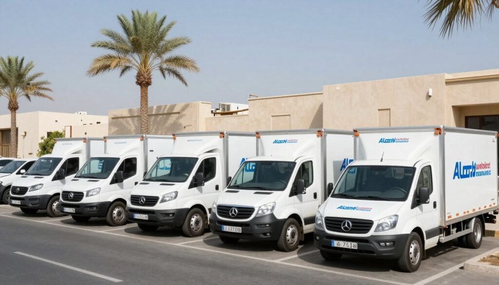 أسطول سيارات حديث لنقل العفش في حي الأندلس جدة