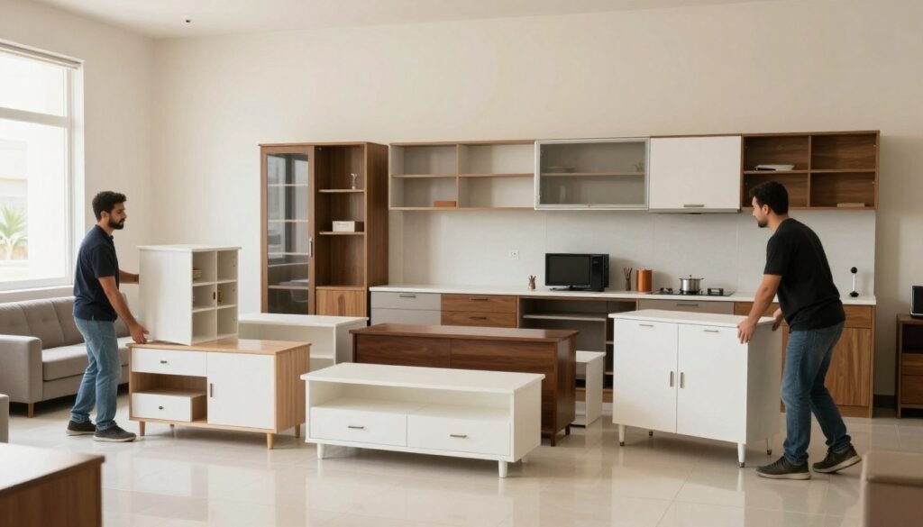 أنواع مختلفة من الأثاث يتم نقلها بواسطة شركة نقل عفش في الرياض