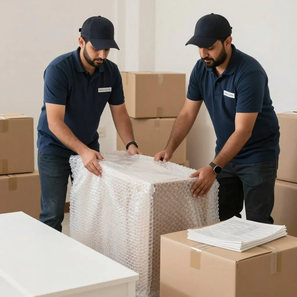 تغليف احترافي للأثاث والأغراض الحساسة من شركة نقل عفش في السعودية