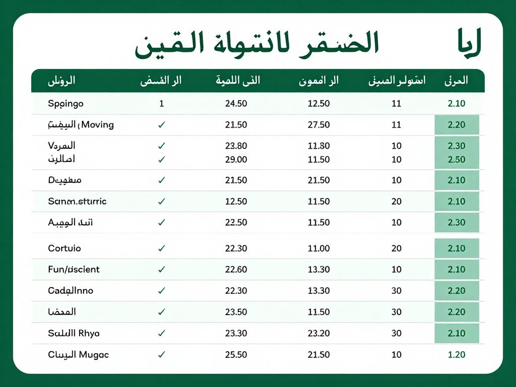 جدول أسعار نقل العفش في السعودية جدول أسعار نقل العفش في السعودية