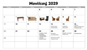 جدول زمني لنقل الأثاث داخل وخارج المدن