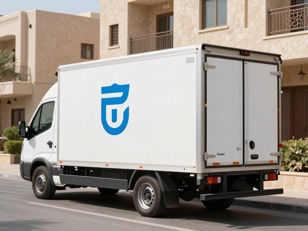 سيارة نقل عفش حديثة في حي الأندلس جدة