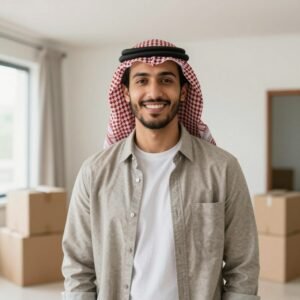 صورة لعميل راضٍ عن خدمة نقل العفش صورة لعميل راضٍ عن خدمة نقل العفش