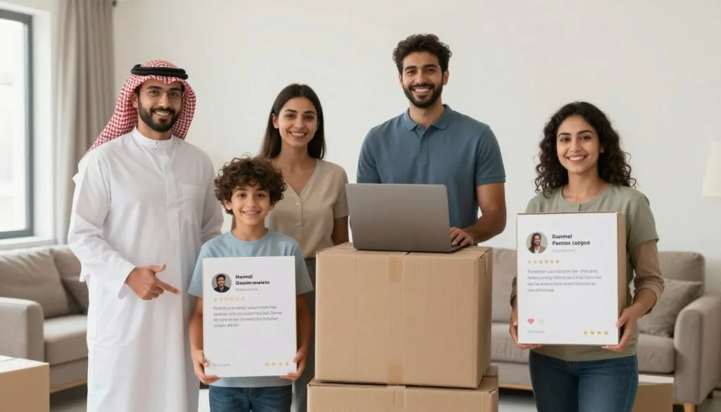 عملاء سعداء بخدمات نقل اثاث في الدمام يقدمون شهاداتهم الإيجابية عملاء سعداء بخدمات نقل اثاث في الدمام يقدمون شهاداتهم الإيجابية