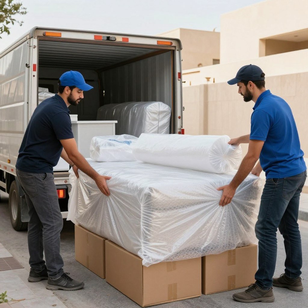 عملية تغليف احترافي للأثاث قبل نقله من الرياض إلى جدة عملية تغليف احترافي للأثاث قبل نقله من الرياض إلى جدة