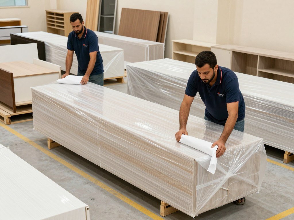 عملية تغليف الأثاث بحرفية في حي الفيصلية جدة