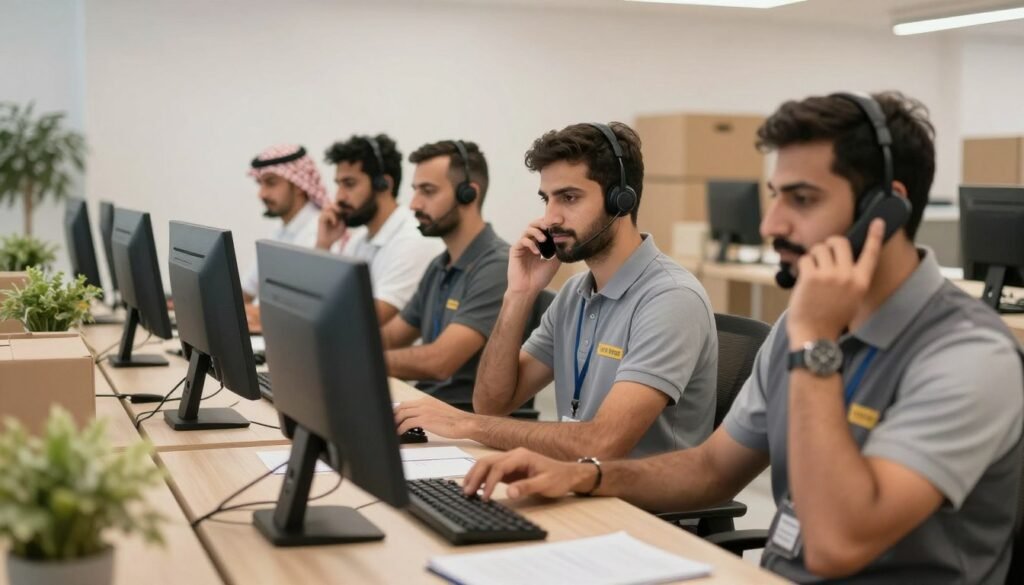 فريق خدمة العملاء في شركة نقل اثاث في الدمام جاهز للرد على استفساراتكم فريق خدمة العملاء في شركة نقل اثاث في الدمام جاهز للرد على استفساراتكم