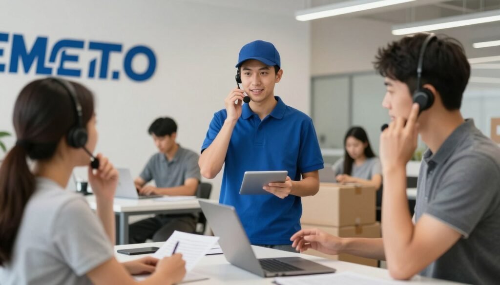 فريق خدمة العملاء في شركة نقل عفش احترافي